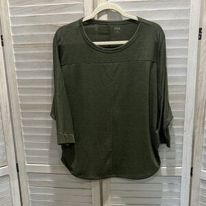 a.n.a Olive Quarter Sleeve Women's Tee